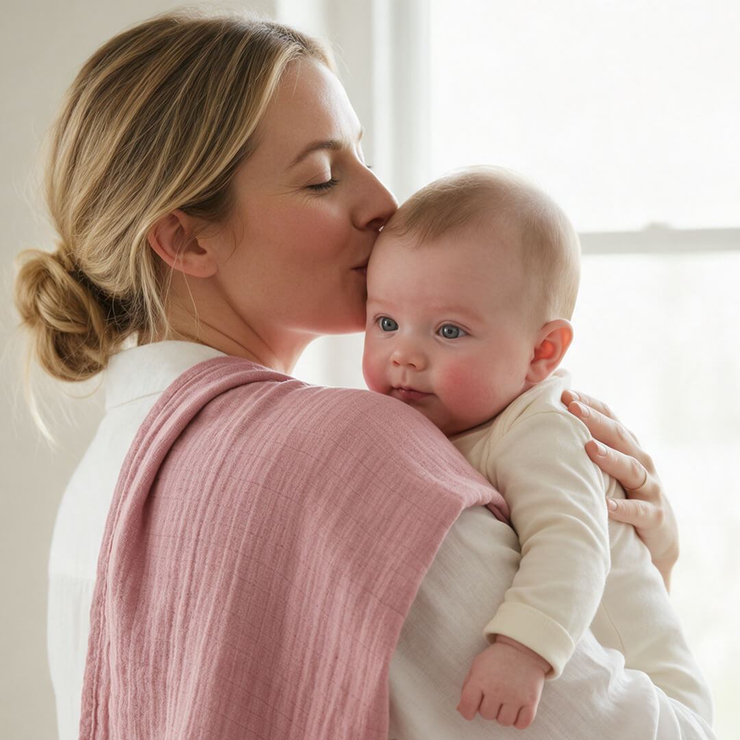Soft Blush Muslin Squares · 6-Pack