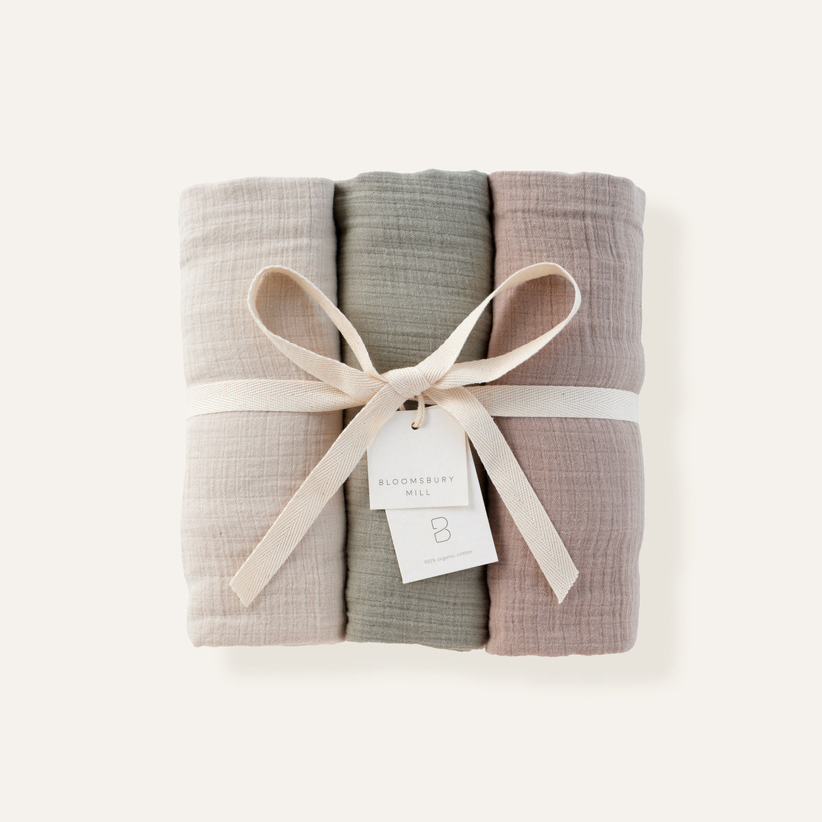 Wild Sage Muslin Swaddles · 3-Pack