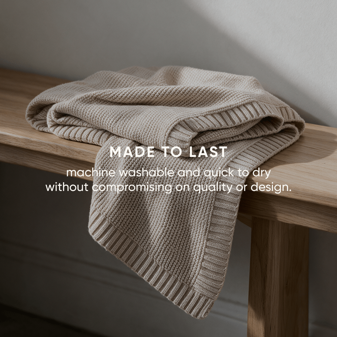 Oat Knitted Blanket