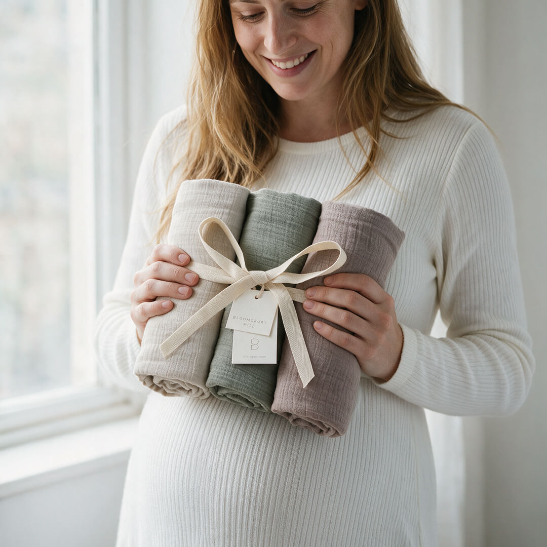 Wild Sage Muslin Swaddles · 3-Pack