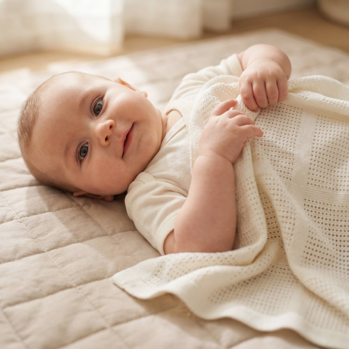 Cream Cellular Blanket · 2-Pack
