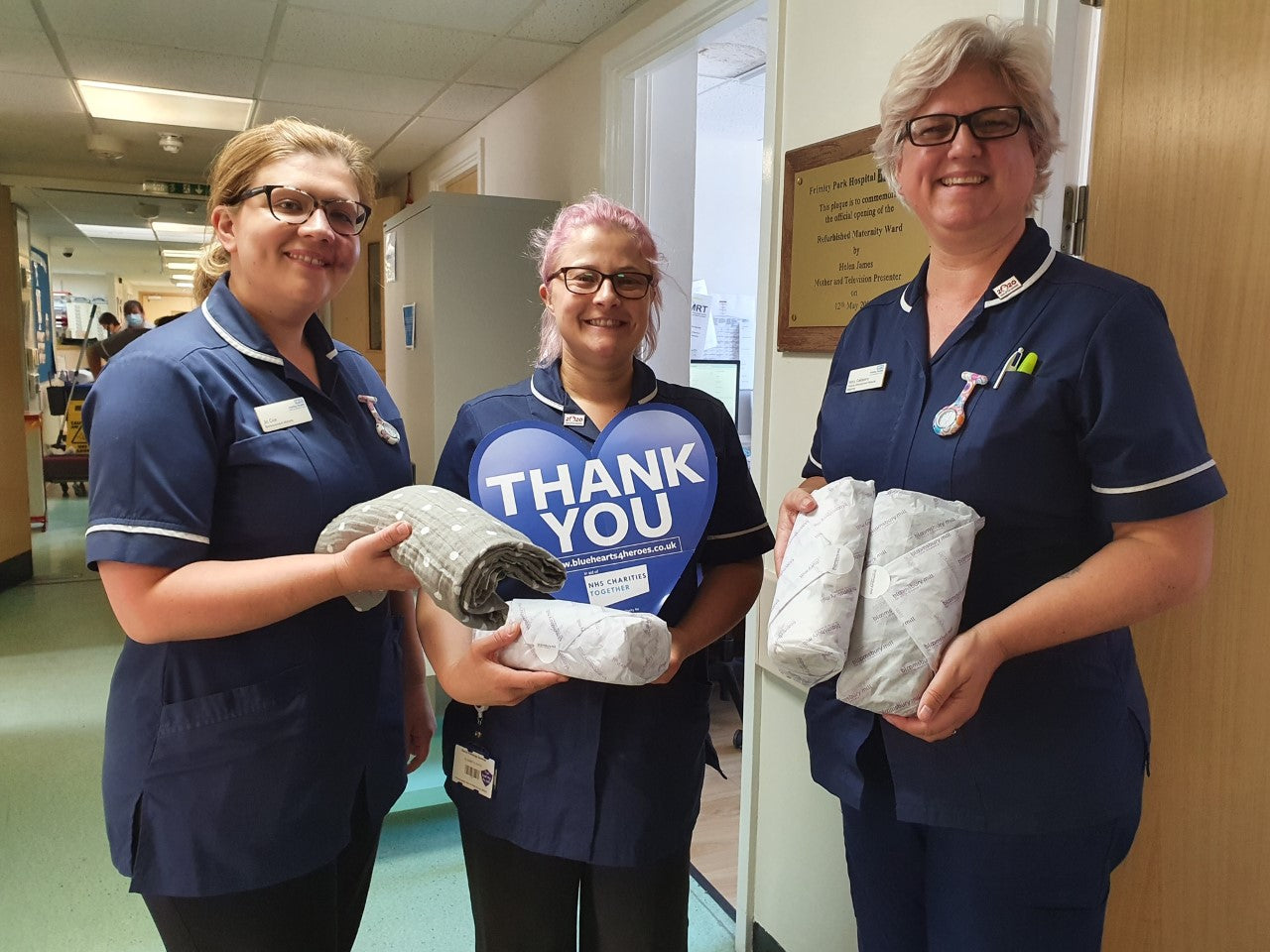 Swaddle surprise for new Mums at Frimley Park Hospital