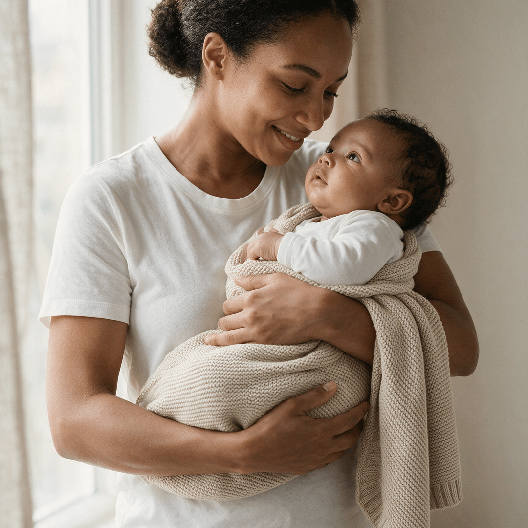 Oat Knitted Blanket