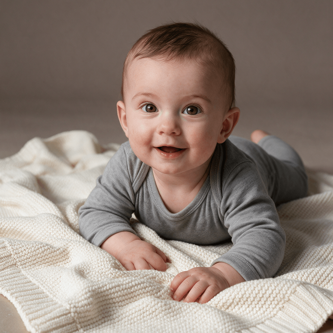 Cream Knitted Blanket
