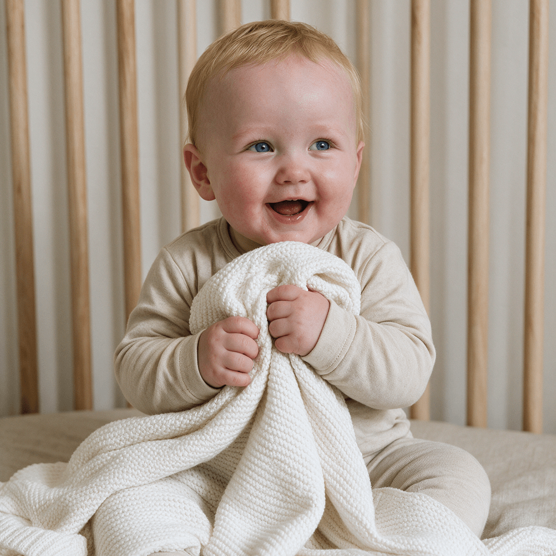 Cloud Knitted Blanket
