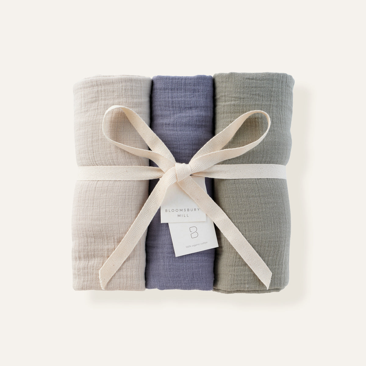 Morning Mist Muslin Swaddles · 3-Pack
