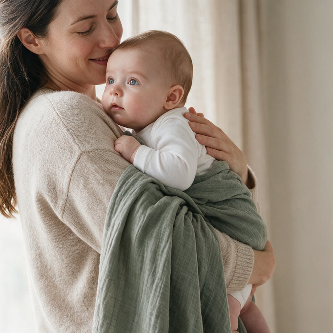 Wild Sage Muslin Swaddles · 3-Pack